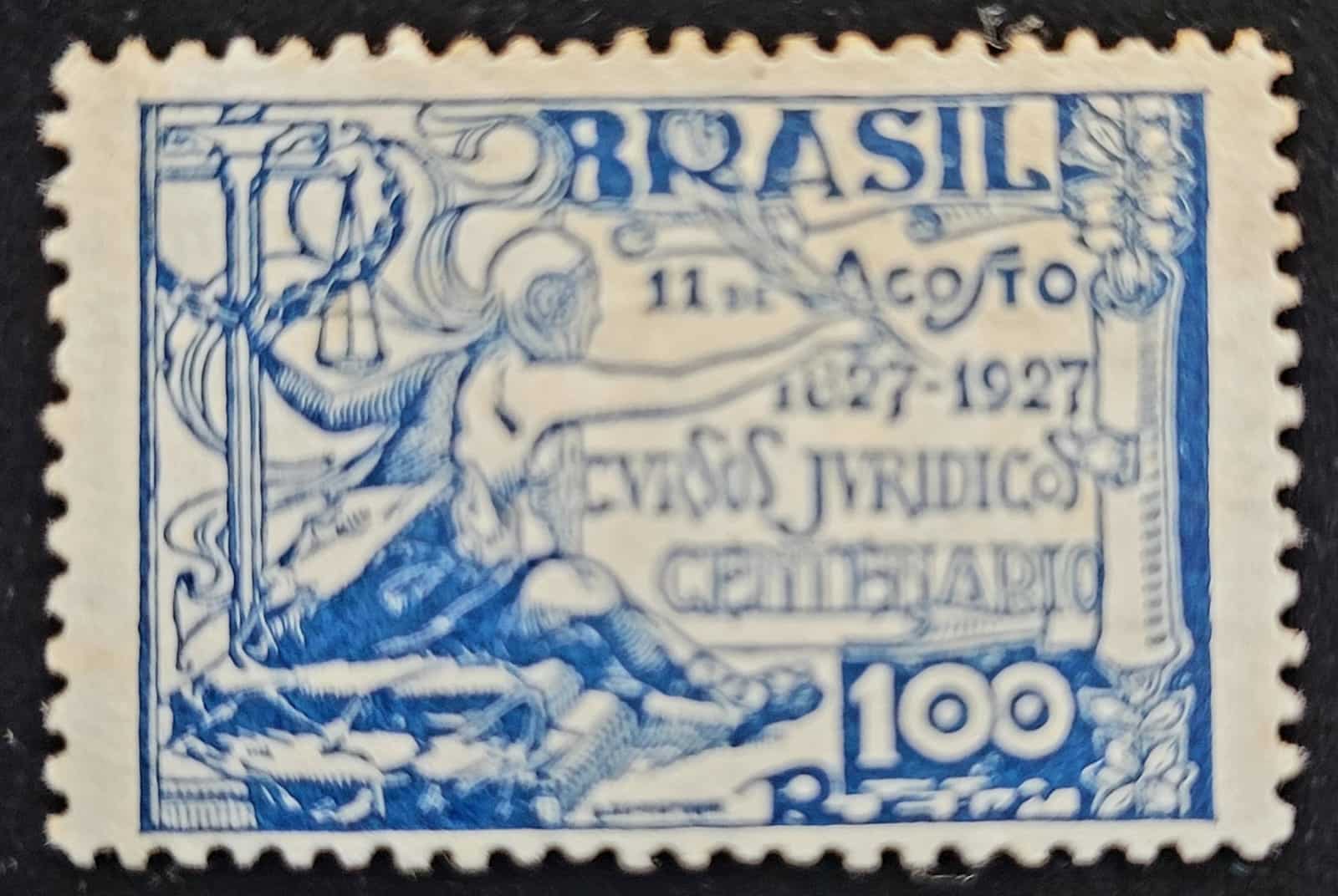 Comemorativos - RHM C0019 (Novo) 100 Réis - Centenário dos Cursos Jurídicos - 11/08/1927 (Selos do Brasil)