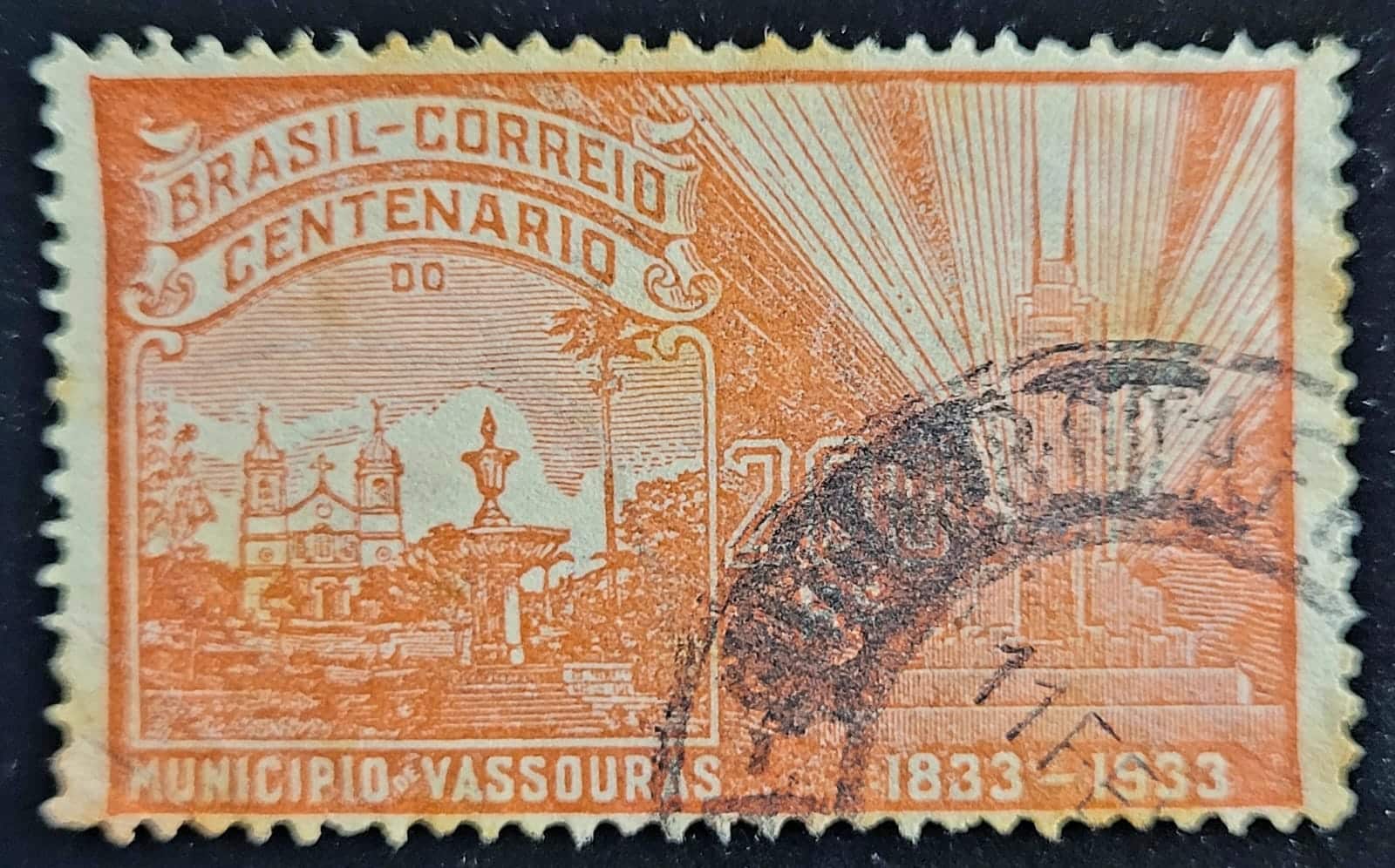 | Casa do Colecionador Comemorativos - RHM C0057 (Usado) 200 Réis - Centenário de Vassouras/RJ - 15/01/1933 (Selos do Brasil)