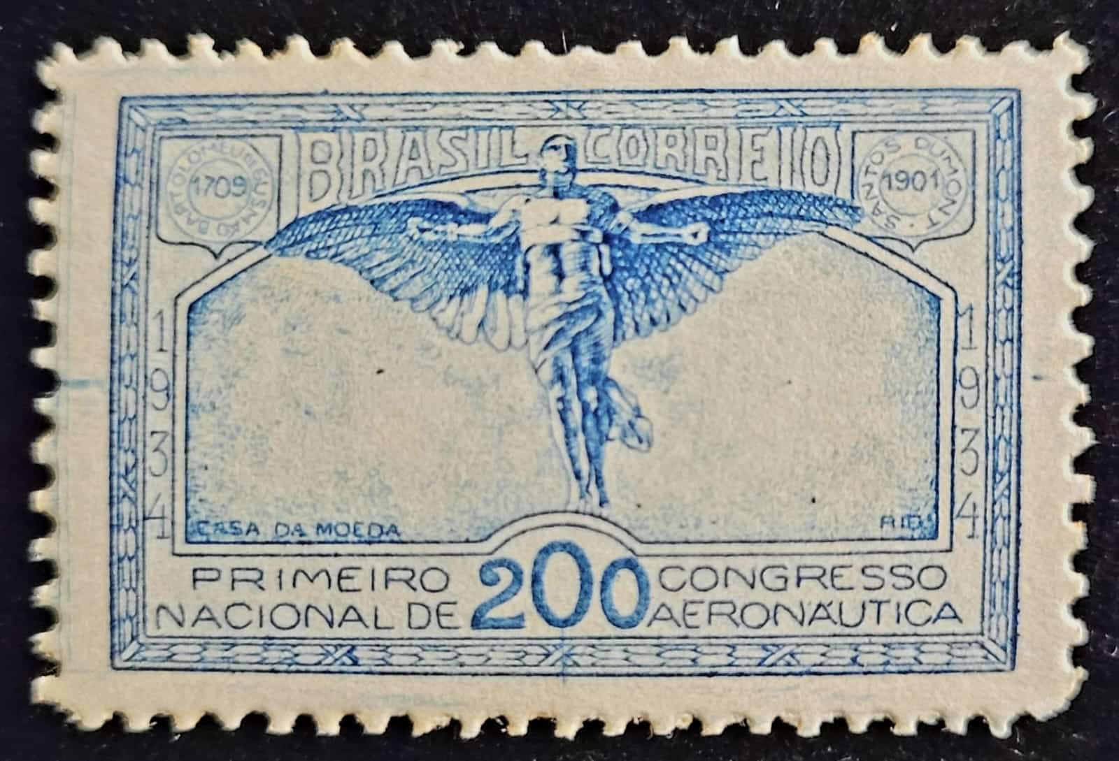 | Casa do Colecionador Comemorativos - RHM C0065 (Novo com Goma) 200 Réis - Congresso Nacional de Areonáutica São Paulo/SP - 15/04/1934 (Selos do Brasil)