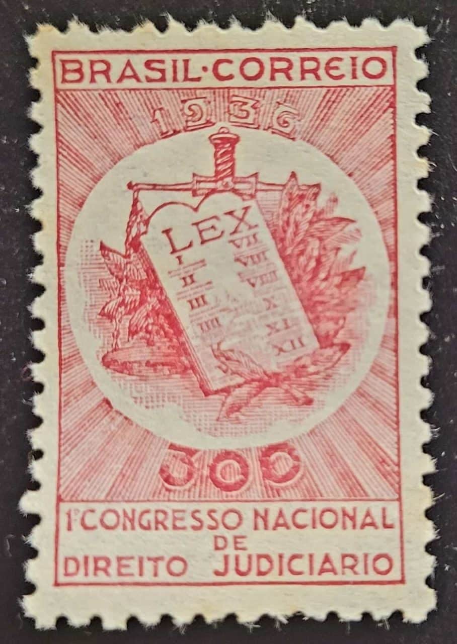 | Casa do Colecionador Comemorativos - RHM C0110 (Novo) 300 Réis - 1º Congresso Nacional de Direito Judiciário RJ - 04/07/1936 (Selos do Brasil)