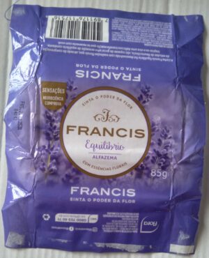 Embalagem de papel Sabonete Francis Equilíbrio 85g / Alfazema. ÷