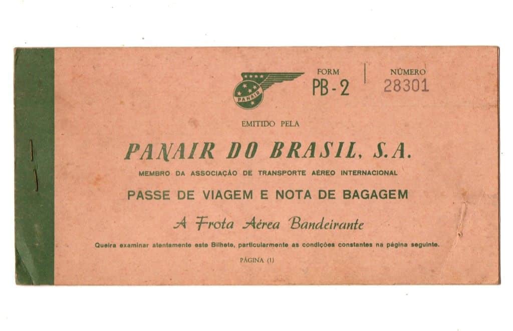 | Casa do Colecionador Passe De Viagem Nota De Bagagem Panair PP-PDE - Constellation