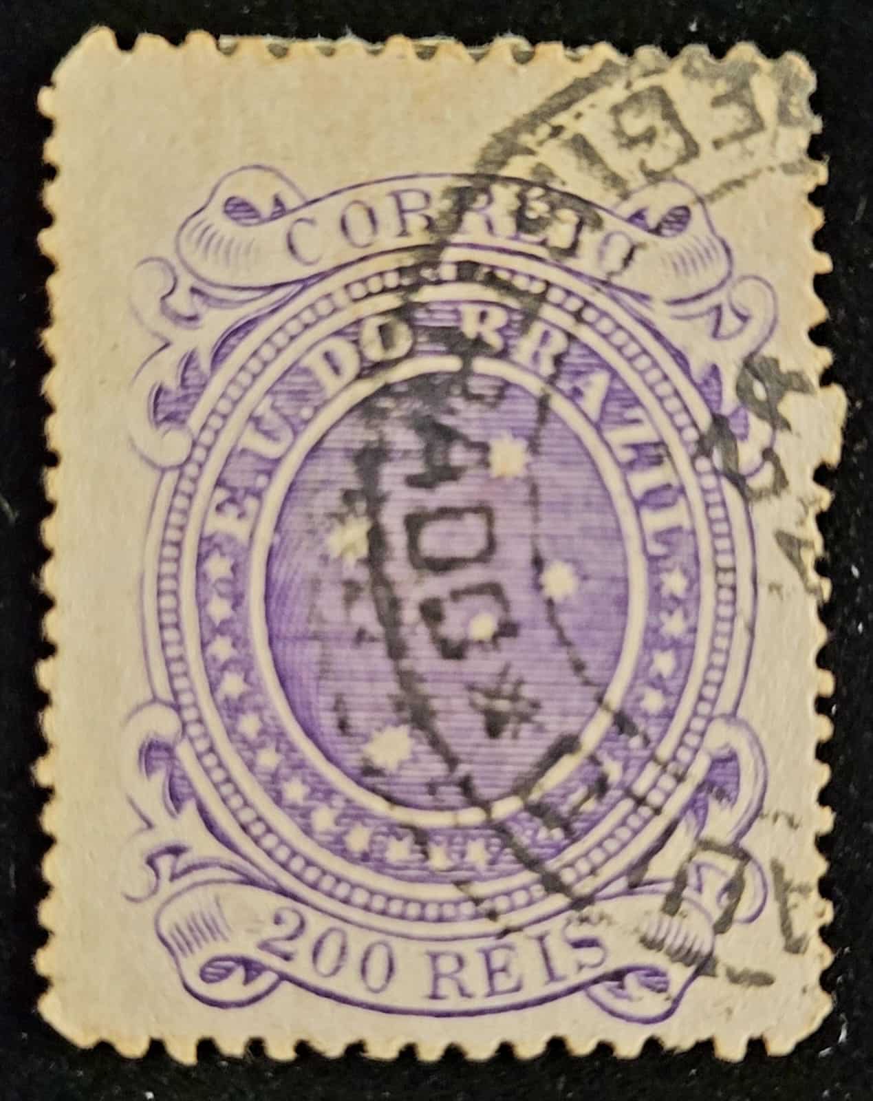 Regulares - RHM 073a (Usado) Cruzeiro do Sul - 200 Réis - 20/01/1890 (Selos da República)
