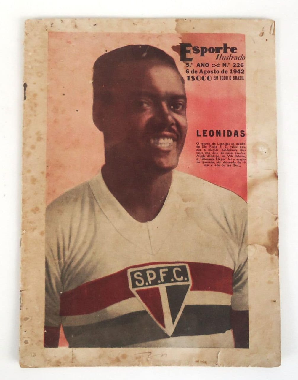 | Casa do Colecionador Revista Esporte Ilustrado - Leonidas da Silva - Nº 226 - Agosto de 1942