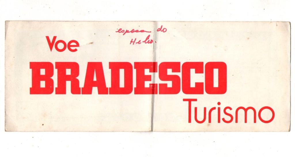 | Casa do Colecionador Voe Bradesco Turismo - Bilhete De Embarque - Ponte Aerea - Anos 80
