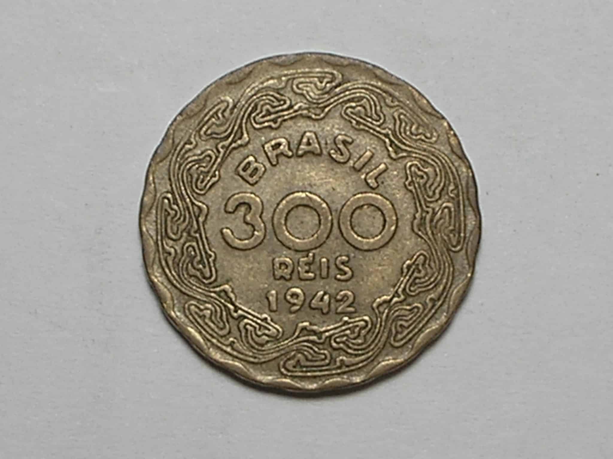 | Casa do Colecionador 300 Réis - 1942 Niquel Rosa / Soberba