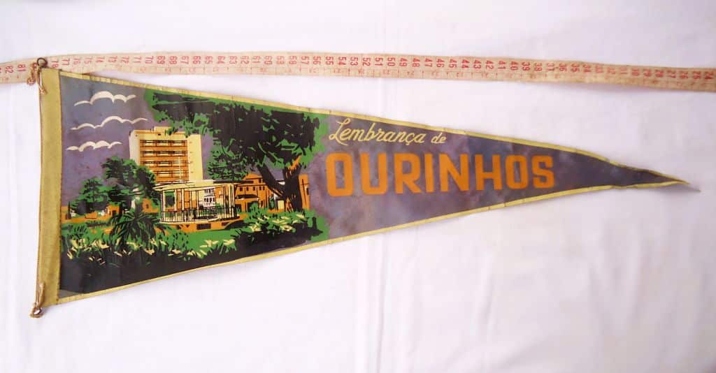 | Casa do Colecionador Antiga Flamula - Lembrança de Ourinhos - SP - Anos 60