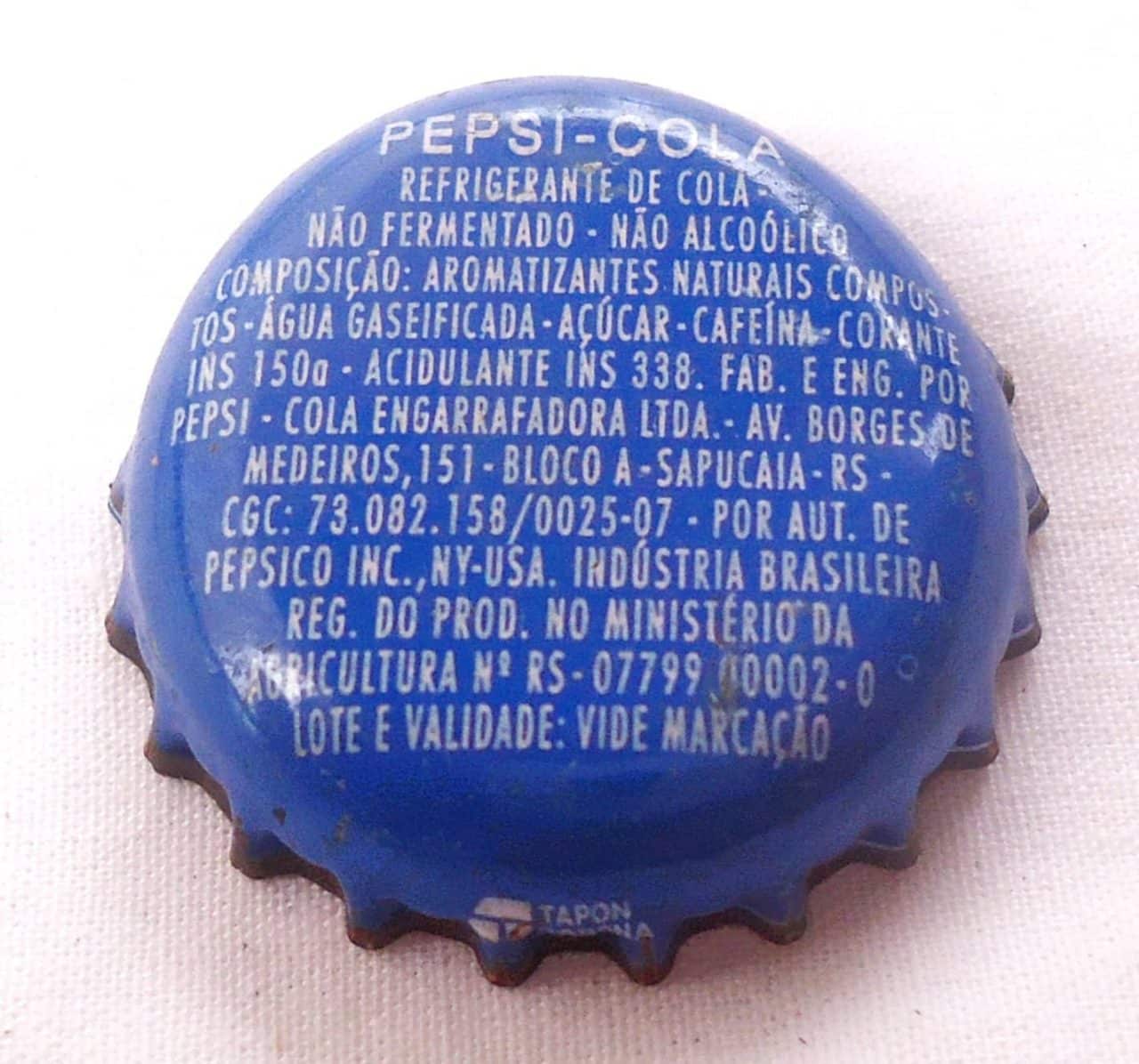 | Casa do Colecionador Antiga Tampinha Pepsi Cola – Azul