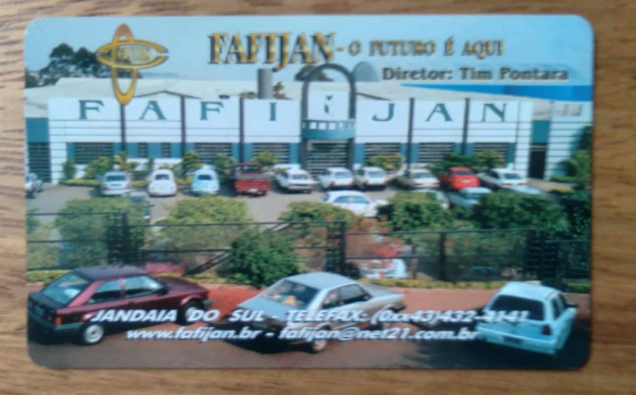 | Casa do Colecionador Cartão Brasil Tele Centro Sul PR 1999 Indutivo / Mídia Fafijan