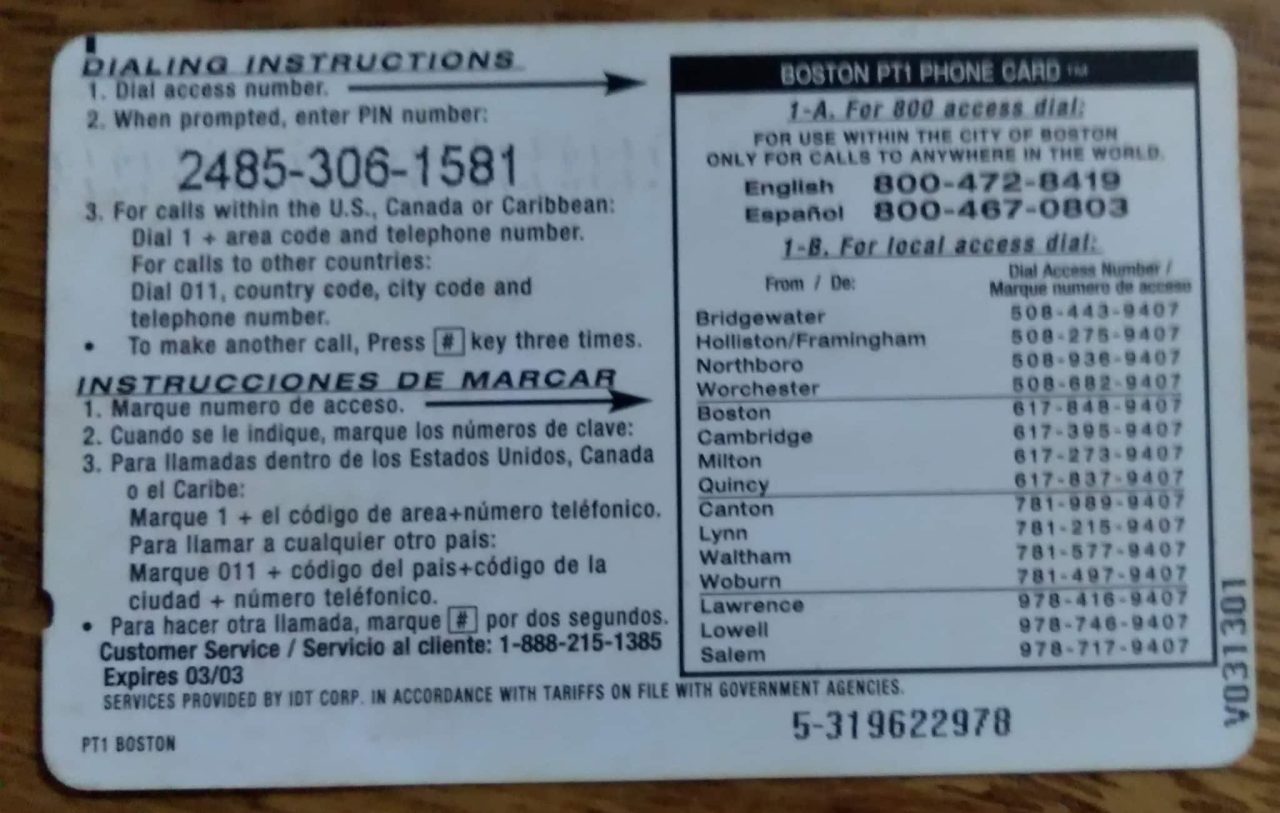 | Casa do Colecionador Cartão Estados Unidos PT-1 Pré / Boston $5.
