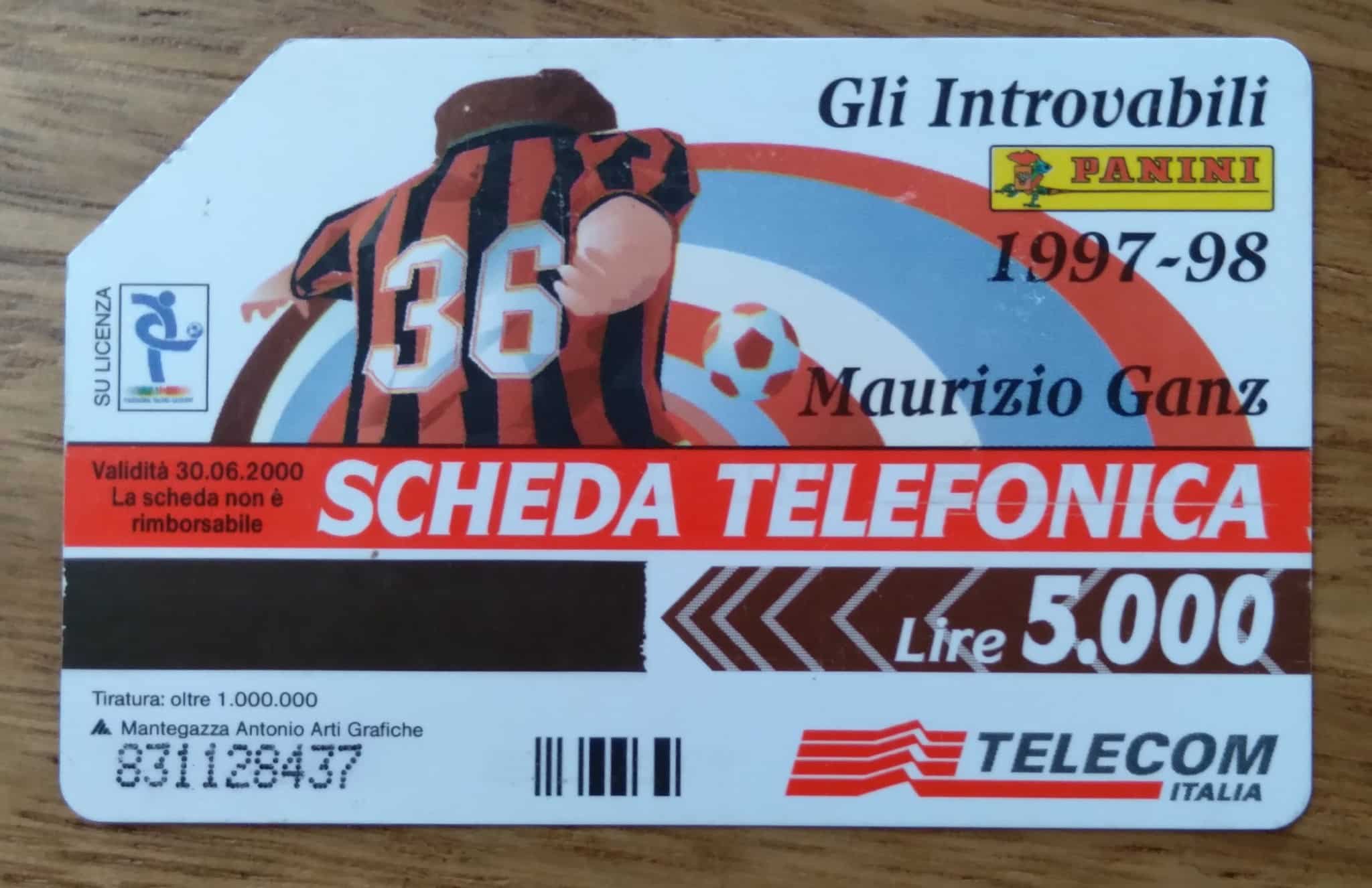 | Casa do Colecionador Cartão Itália Telecom / Gli Introvabili 1997-98 Milan Ganz