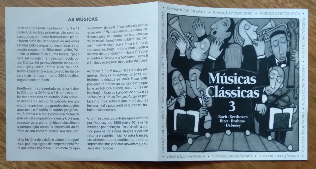 | Casa do Colecionador Cd digipack Músicas Clássicas 3 / Bach Beethoven Bizet Brahms.