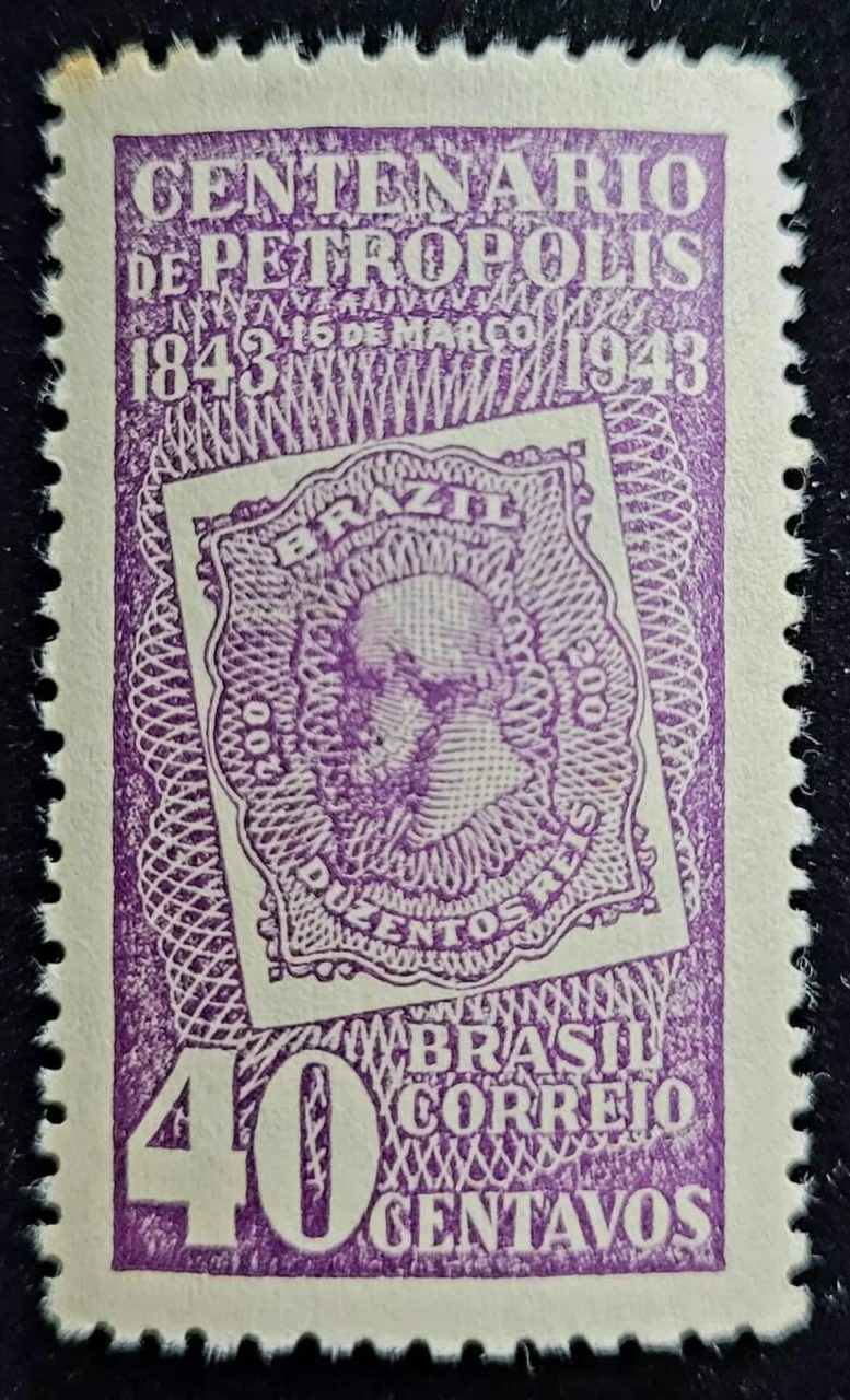 | Casa do Colecionador Comemorativos - RHM C0179 (Novo com Goma) 40 Centavos - Centenário de Petropólis/RJ - 28/03/1943 (Selos do Brasil)