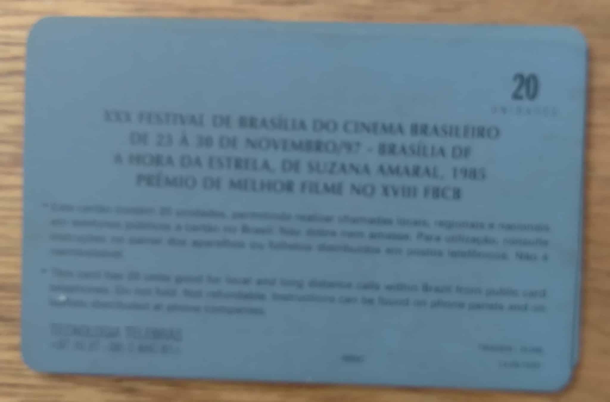 | Casa do Colecionador Ct Brasil Telebrás 09 1997 / Série completa Festival Cinema Brasileiro