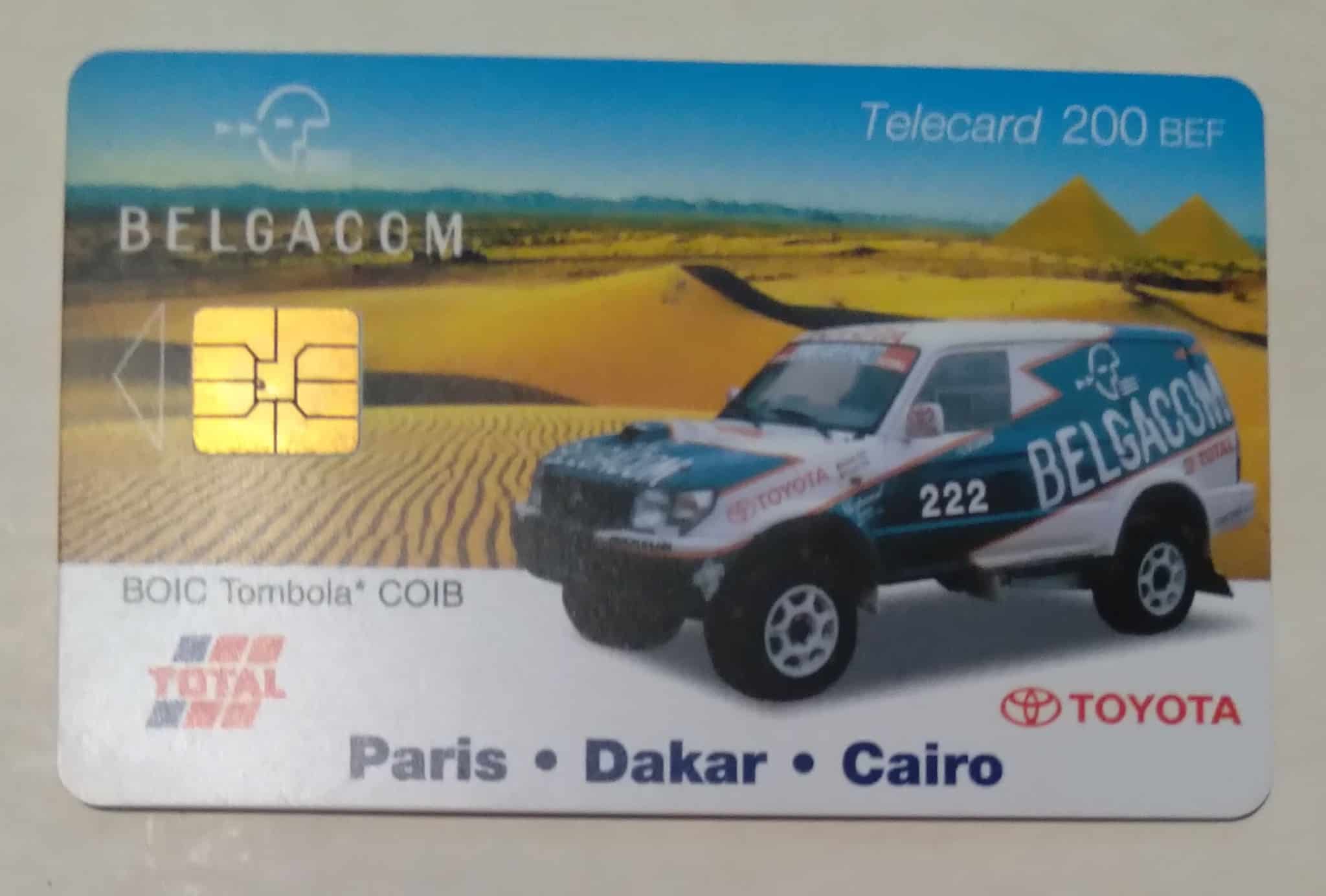 | Casa do Colecionador CTC Bélgica Belgacom 2000 / Mídia Toyota Paris Dakar Cairo.