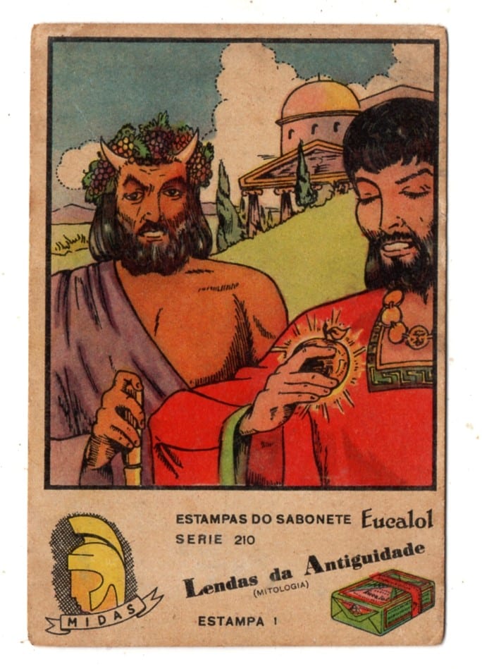 | Casa do Colecionador Estampas Eucalol Lendas da Antiguidade - Midas - Serie 210 - Estampa 1