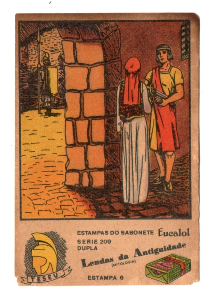 | Casa do Colecionador Estampas Eucalol Lendas da Antiguidade - Teseu - Serie Dupla 209 - Estampa 6