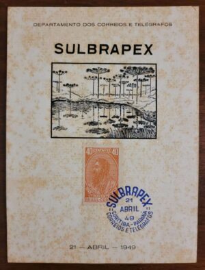 Folhinha Comemorativa Autorizada - RHM F-A-13 - Exposição Filatélica Sulbrapex - Curitiba/PR - 01/09/1949