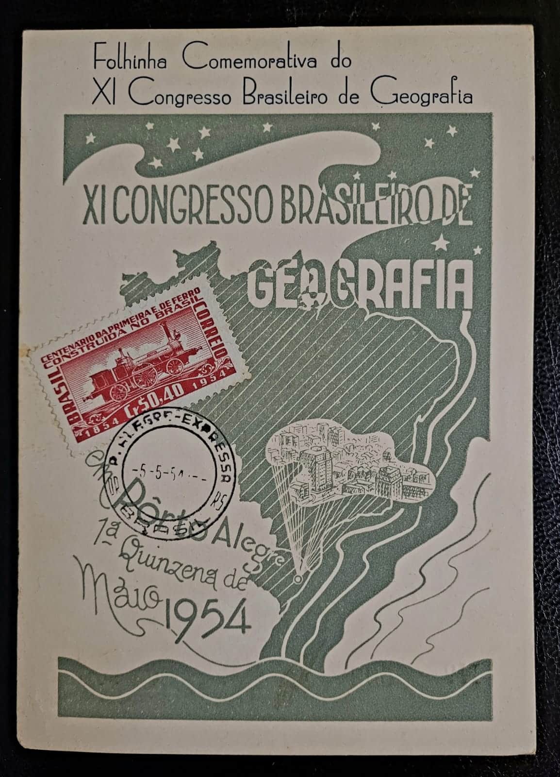 | Casa do Colecionador Folhinha Comemorativa - XI Congresso Brasileiro de Geografia - 1954