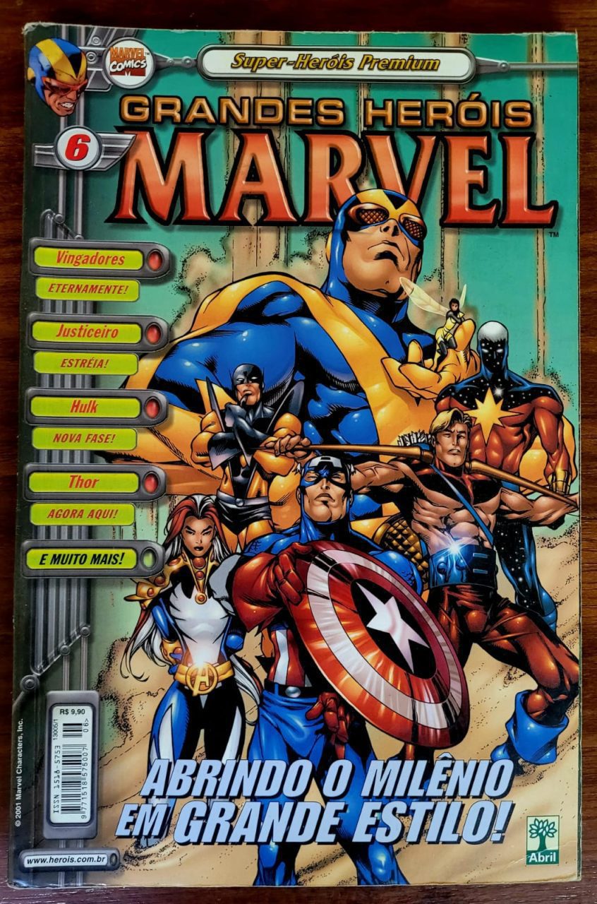 | Casa do Colecionador Grandes Heróis Marvel (3ª Série) Nº 06 (Editora Abril) Janeiro 2001