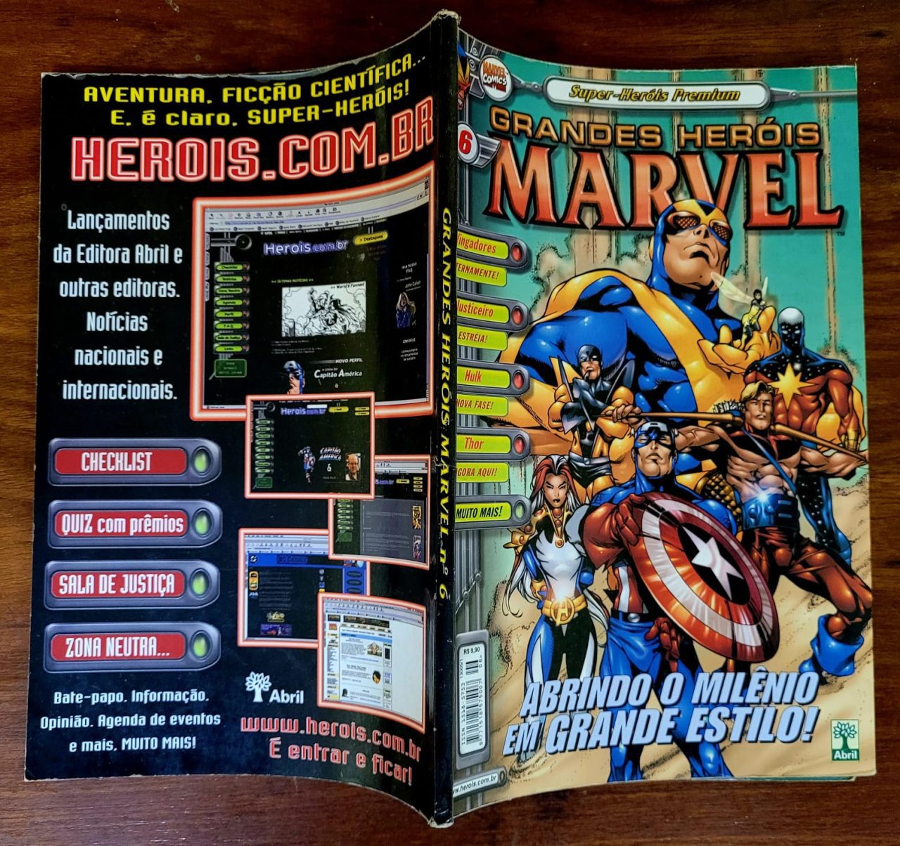 | Casa do Colecionador Grandes Heróis Marvel (3ª Série) Nº 06 (Editora Abril) Janeiro 2001