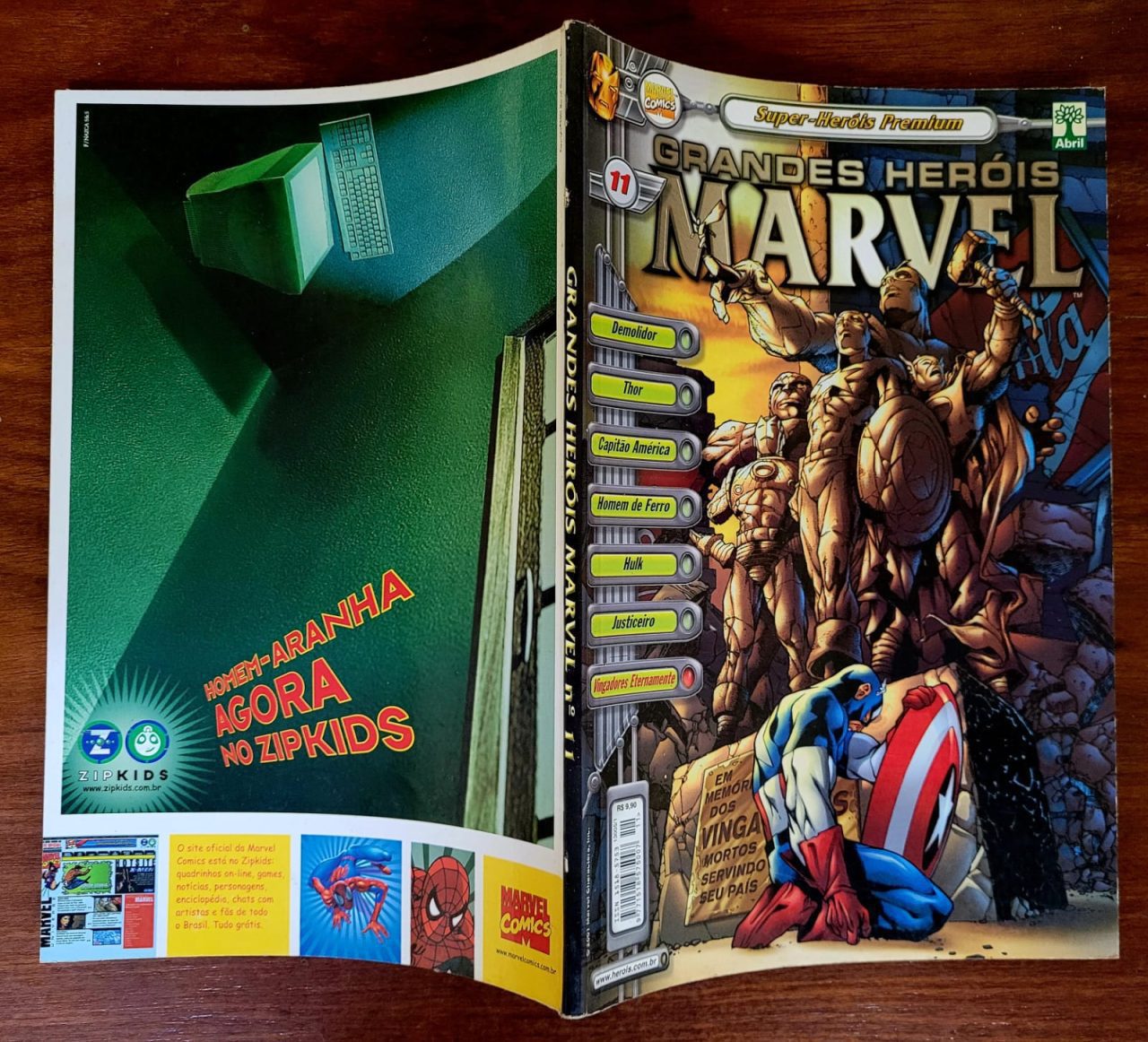 | Casa do Colecionador Grandes Heróis Marvel (3ª Série) Nº 11 (Editora Abril) Junho 2001