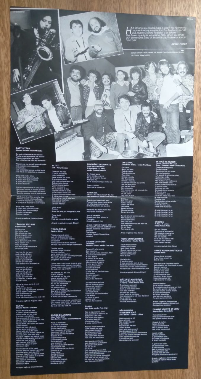 | Casa do Colecionador Lp RCA Victor Fevers 1985 / Baby Sitter Diana O amor que perdi.
