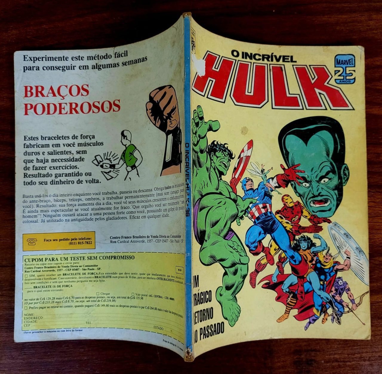 | Casa do Colecionador O Incrível Hulk Nº 036 (Editora Abril) Junho 1986 (HQ/Gibi)