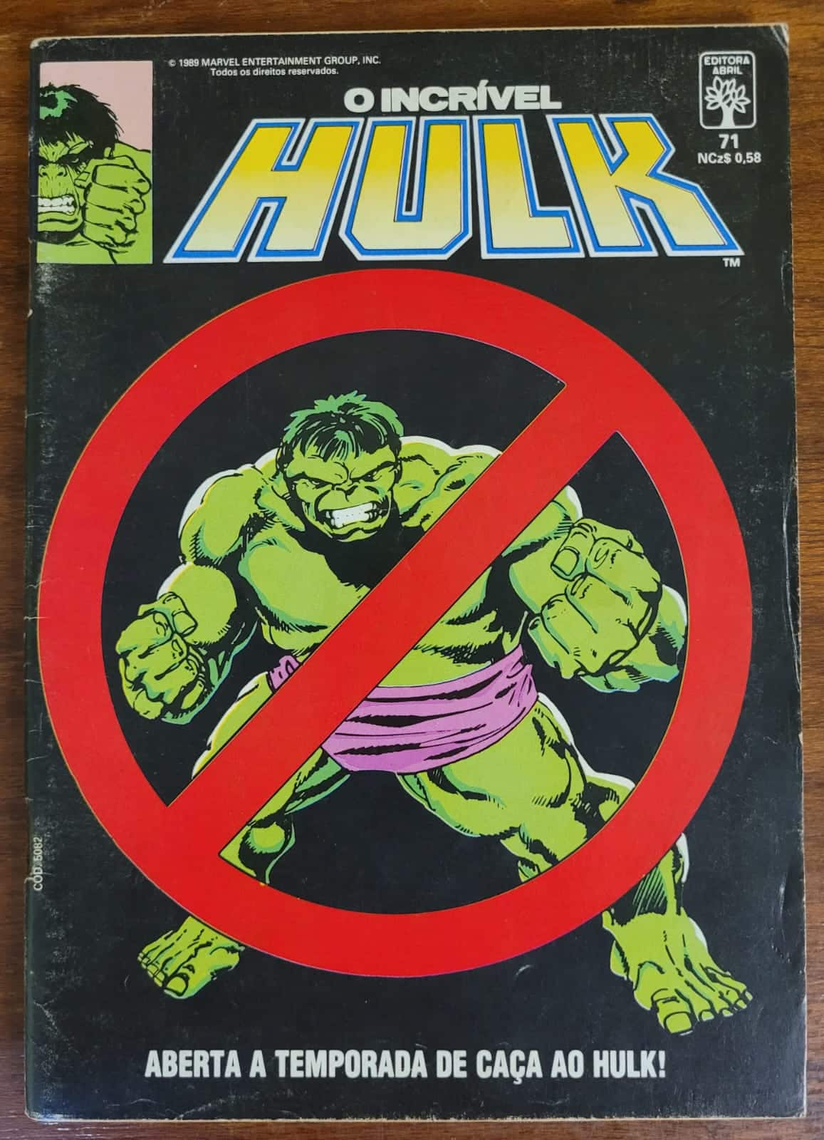 | Casa do Colecionador O Incrível Hulk Nº 071 (Editora Abril) Maio 1989 (HQ/Gibi)