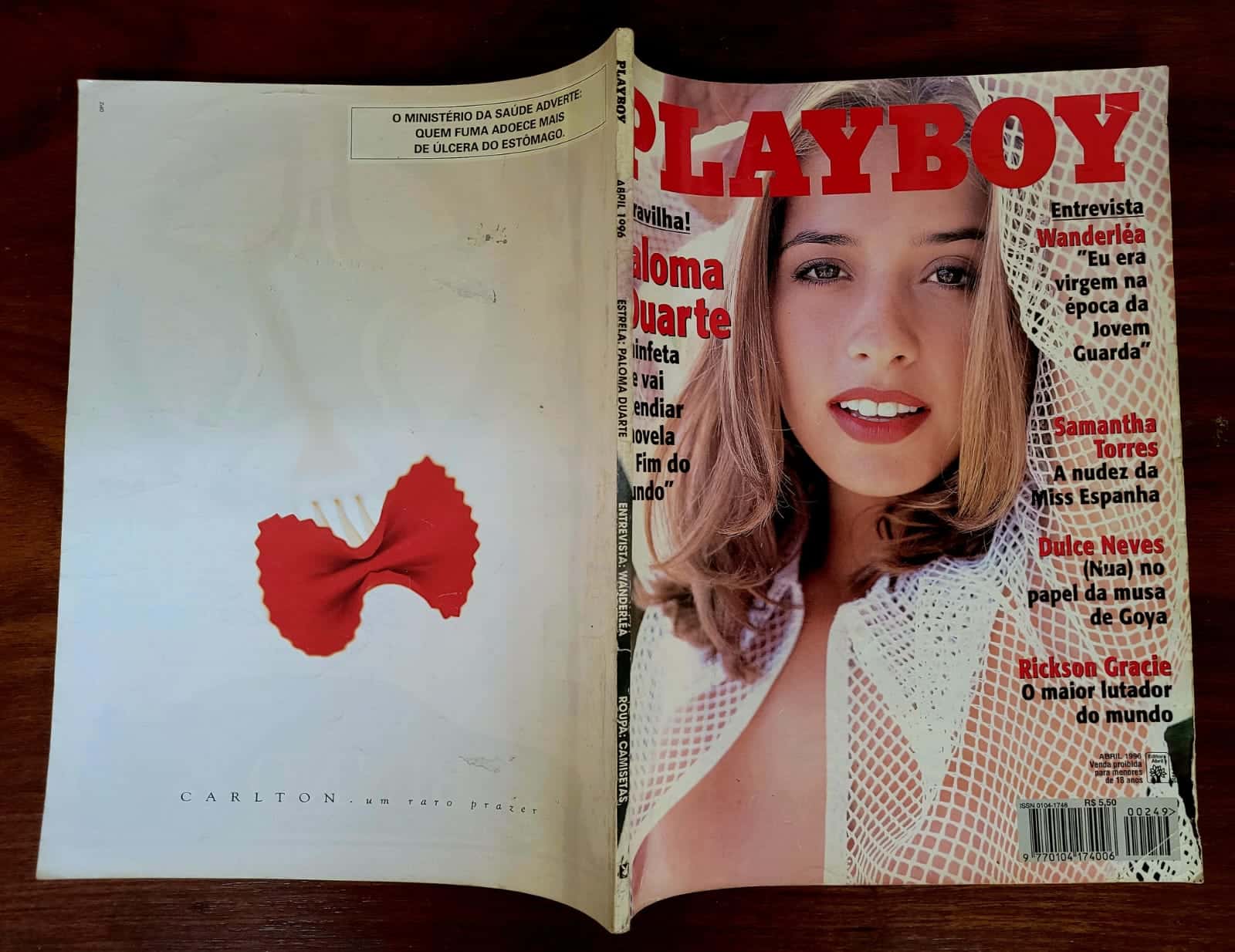 | Casa do Colecionador Playboy Nº 249 - Paloma Duarte - Abril 1996 (Revista com Pôster)