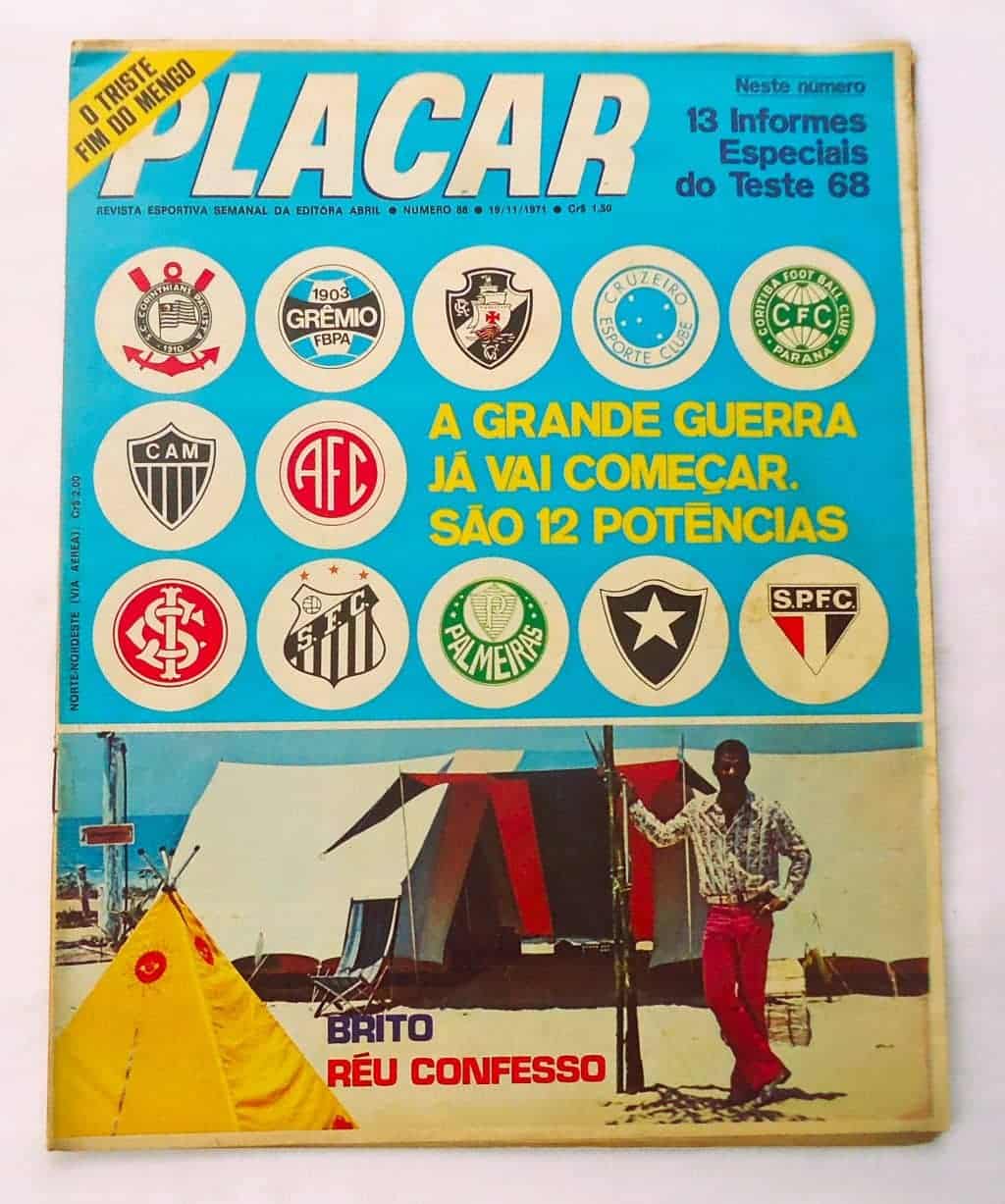 | Casa do Colecionador Revista Placar Nº 88 - Poster Miranda SC Corinthians Paulista - 1971