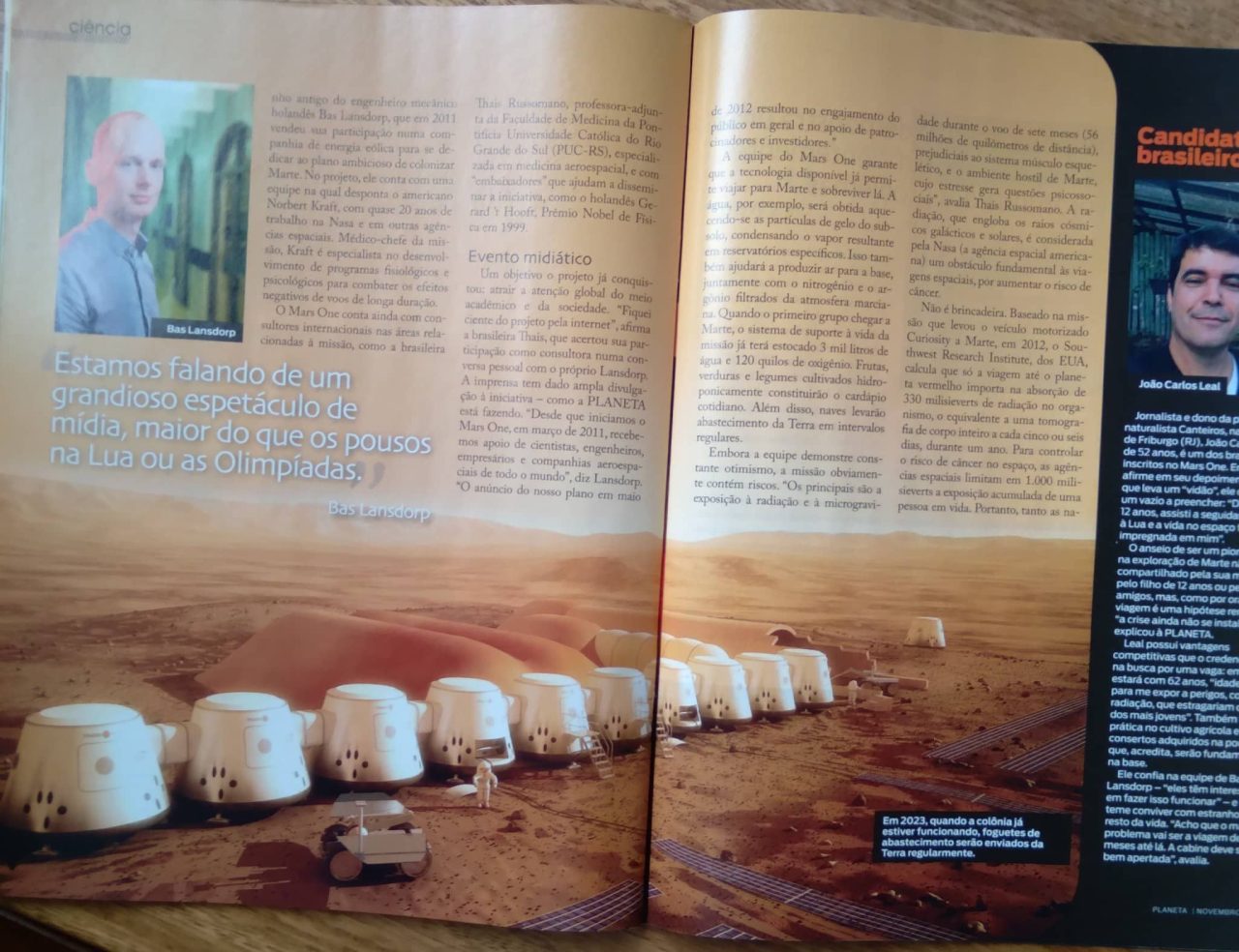 | Casa do Colecionador RFC Três Revista Planeta 493 2013 / Viagem sem volta a Marte