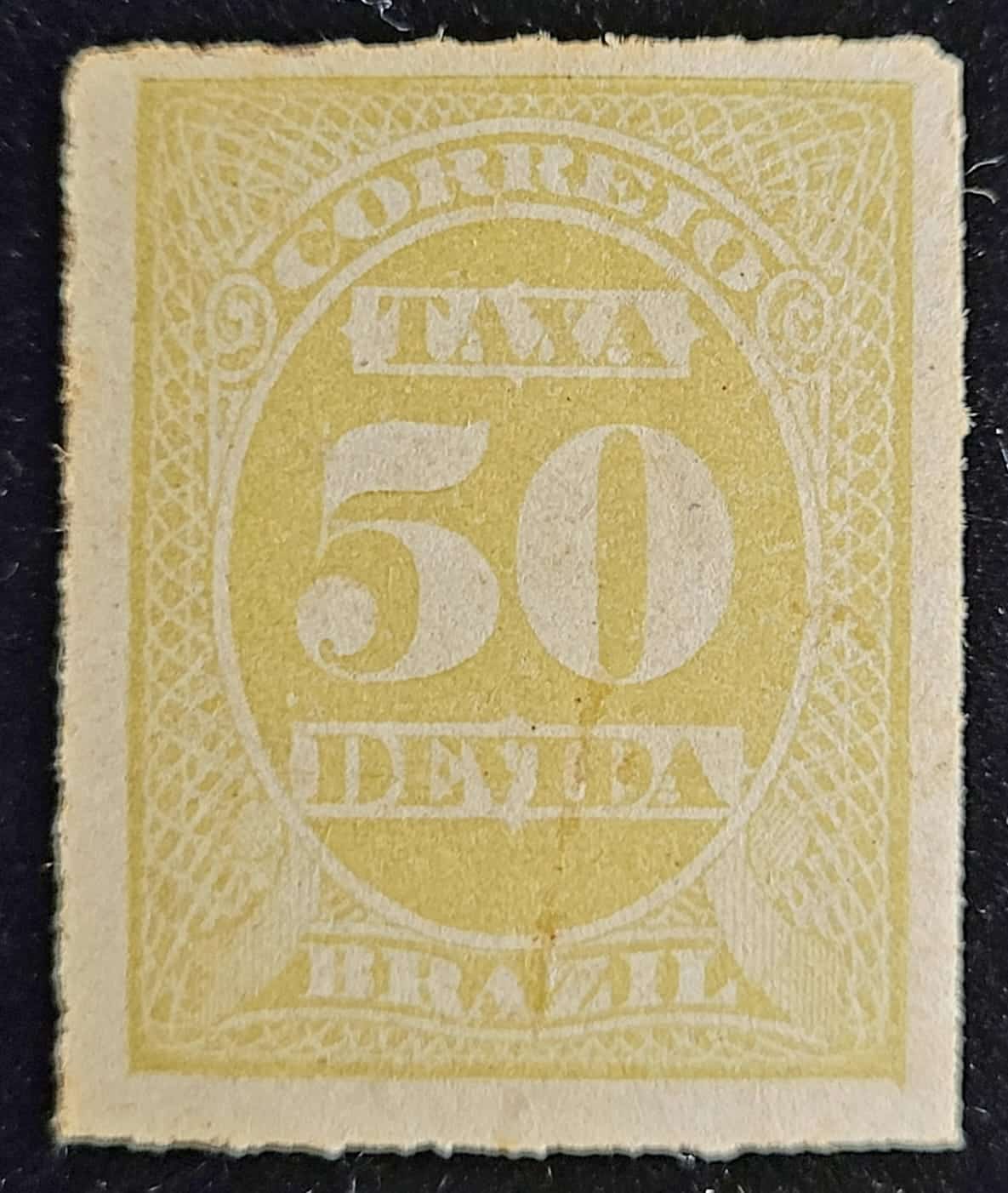 | Casa do Colecionador Taxa Devida - RHM X12 (Novo com Goma) 50 Réis - Tipo "Cifra ABN" - 01/01/1890 (Selos do Brasil)