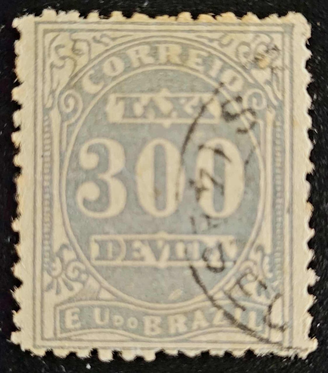 | Casa do Colecionador Taxa Devida - RHM X23a (Usado) 300 Réis - Novo Modelo Tipo "Cifra" Tipografados - 1893/1906 (Selos do Brasil)