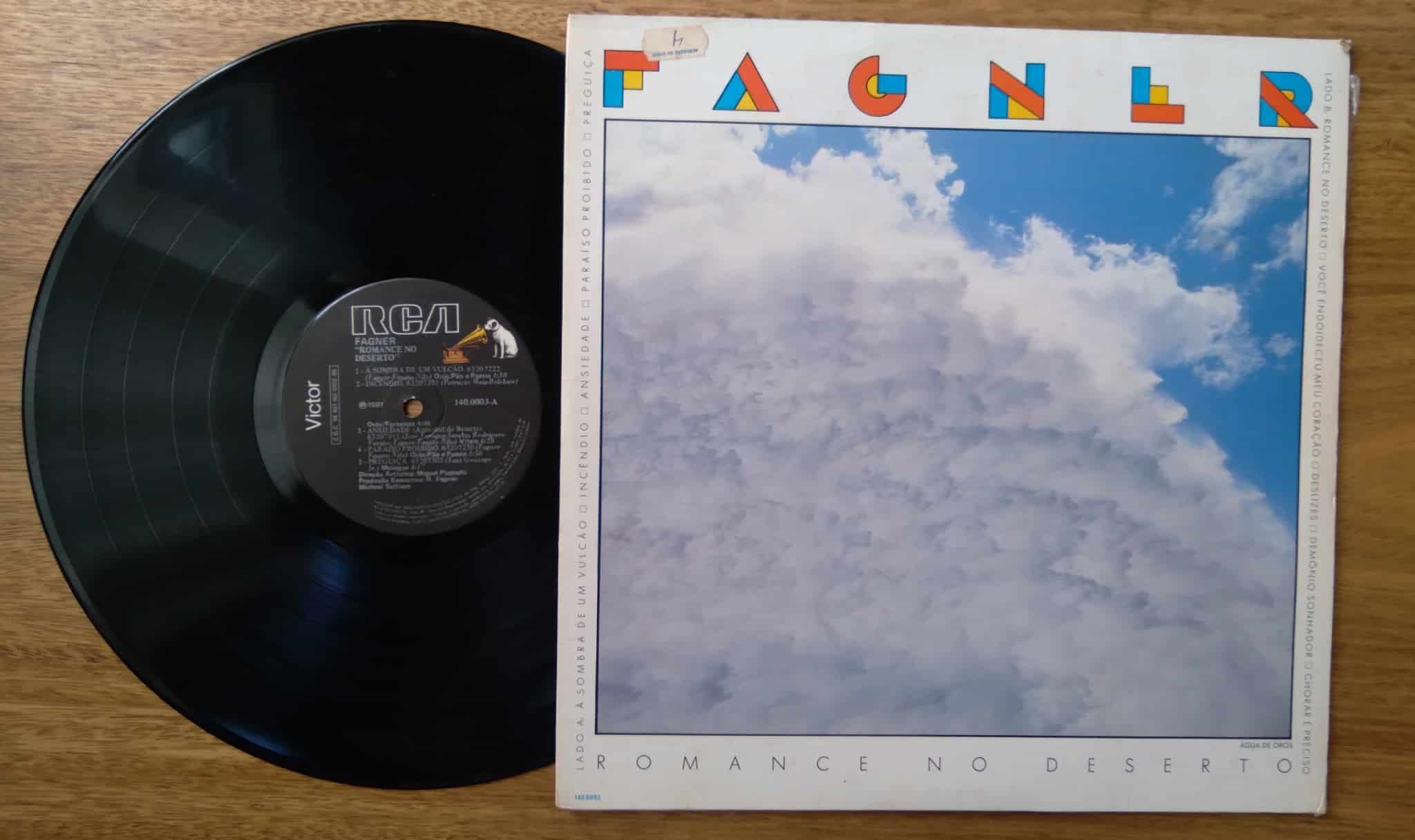 | Casa do Colecionador Vinil lp RCA Ariola Fagner Romance no deserto com encarte / Incêndio Chorar é preciso.