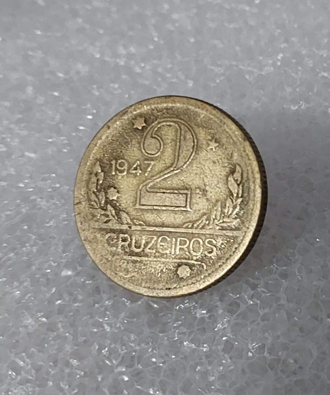 2 Cruzeiros 1947 Mapa do Brasil