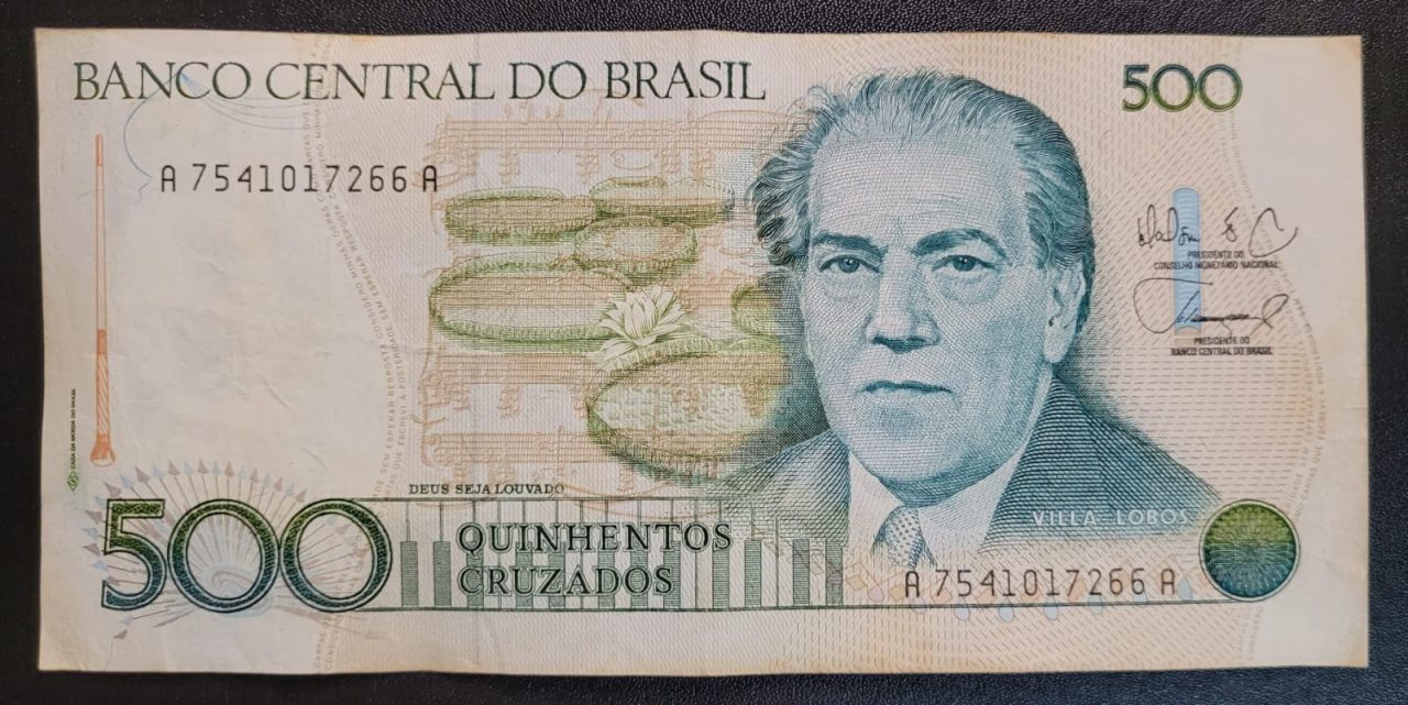 | Casa do Colecionador 500 (Quinhentos Cruzados) - Cédula C192 - MBC - Série 8031 (Ano 1988)