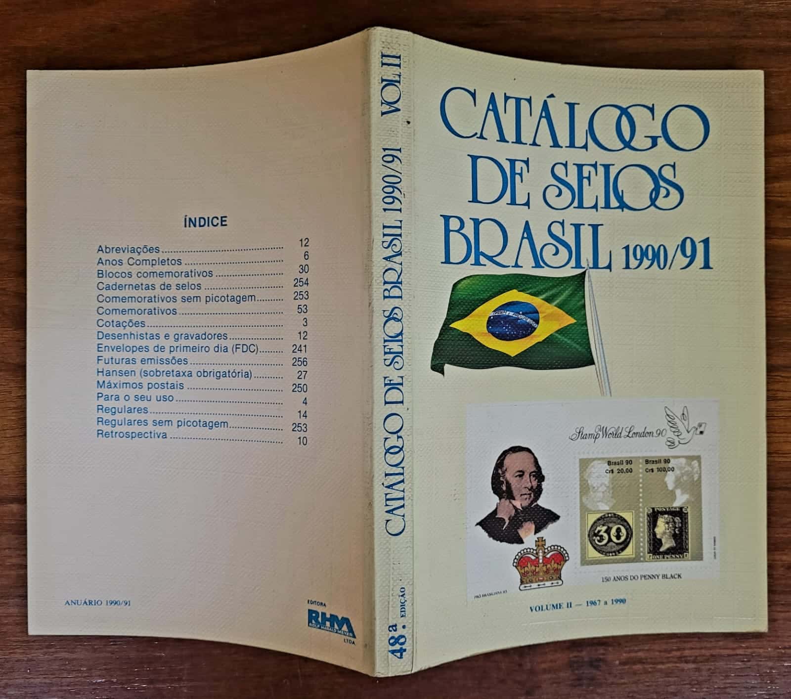 | Casa do Colecionador Antigo Catálogo de Selos do Brasil 1990/91 - Volume II - 48ª Edição (RHM)