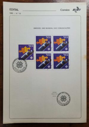 Edital Correios 1983 - Nº 10 - Selo RHM C1320 - Ano Mundial das Comunicações - 17/05/1983