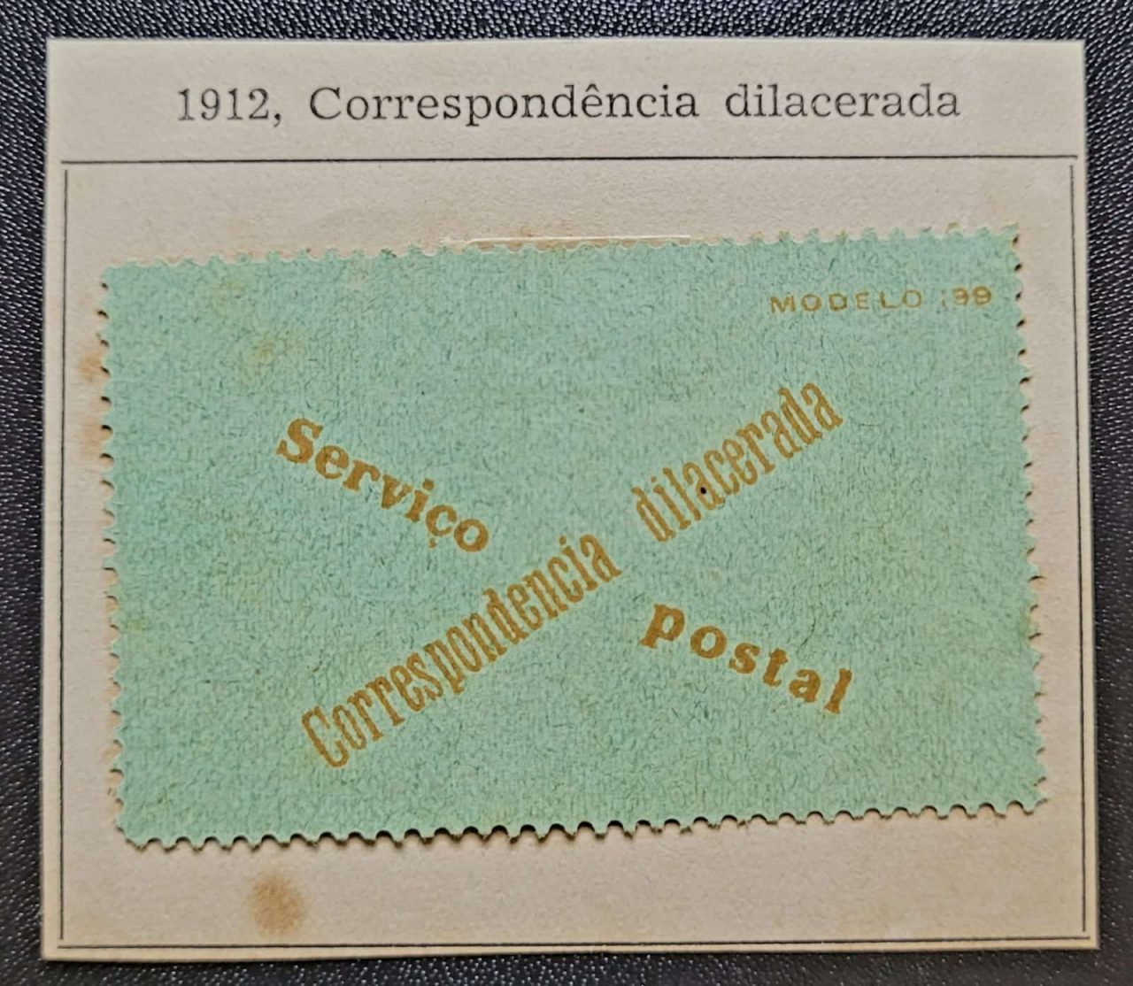 | Casa do Colecionador Etiqueta para Correspondência Dilacerada - Modelo 199