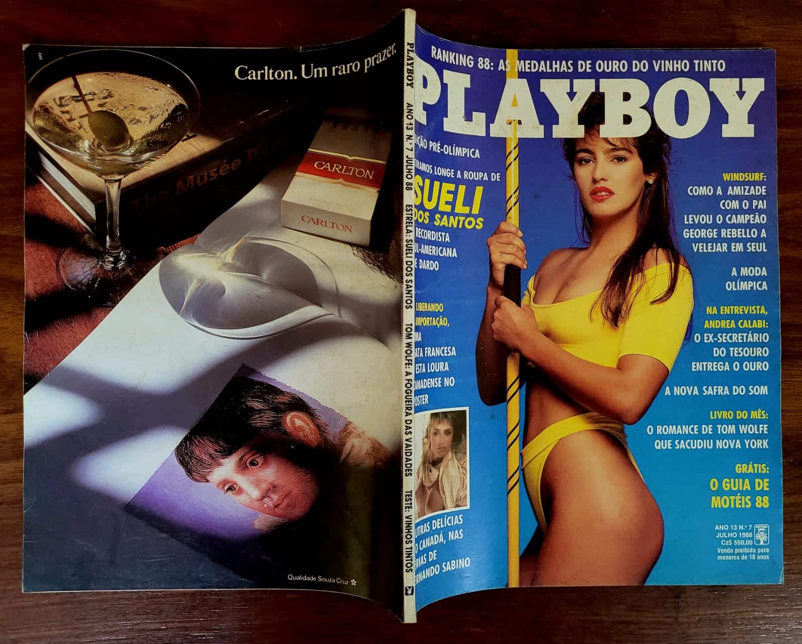 | Casa do Colecionador Playboy Nº 156 - Sueli dos Santos (Revista com Pôster) Julho 1988