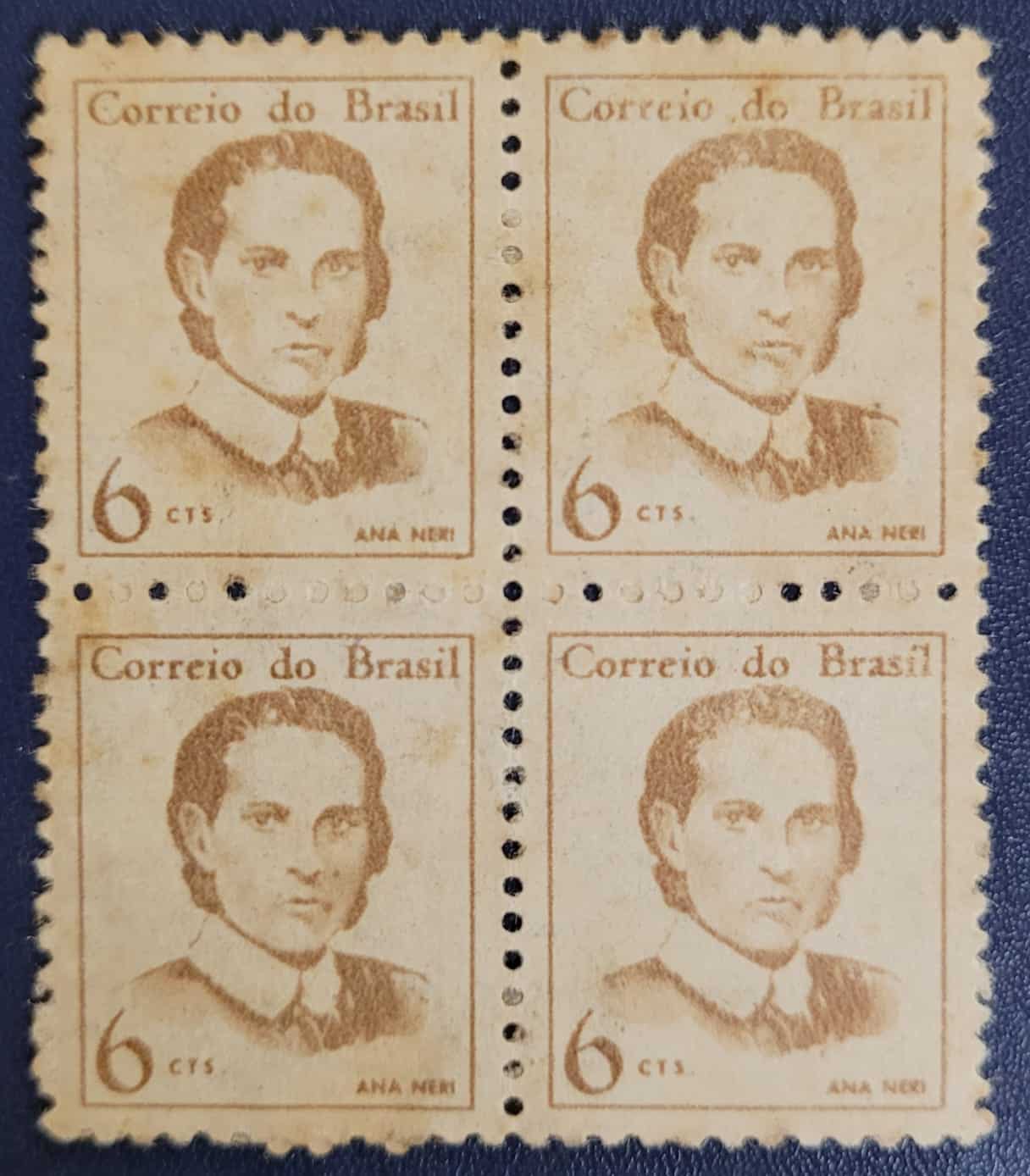 | Casa do Colecionador Regulares - RHM 530 (Quadra) Mulheres Famosas no Brasil - Enfermeira Ana Neri - 13/02/1967 (Selos da República)