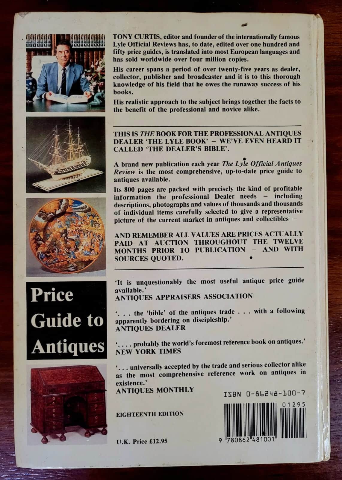 | Casa do Colecionador The Lyle - Official Antiques Review 1988 (Revisão Oficial de Antiguidades) Tony Curtis