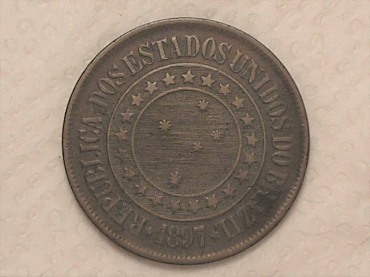 | Casa do Colecionador - 40 Réis - 1897 ... Em Bronze / Mbc / Cod. 720.2