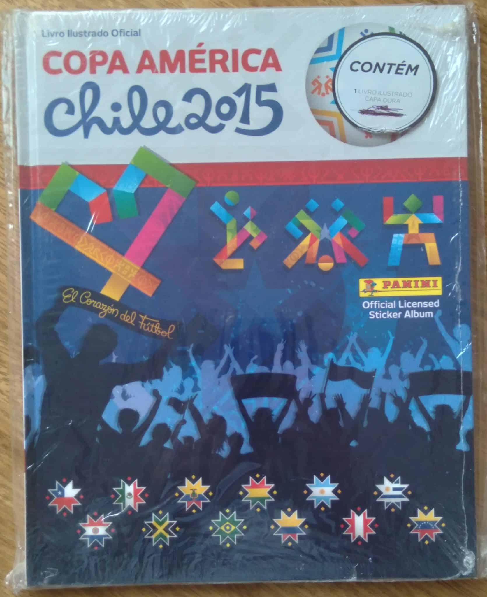 | Casa do Colecionador Álbum figurinhas Panini Copa América Chile 2015 capa dura.