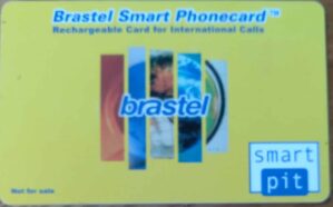 Cartão Japão Brastel Smart Pit / verso Tarja superior azul claro