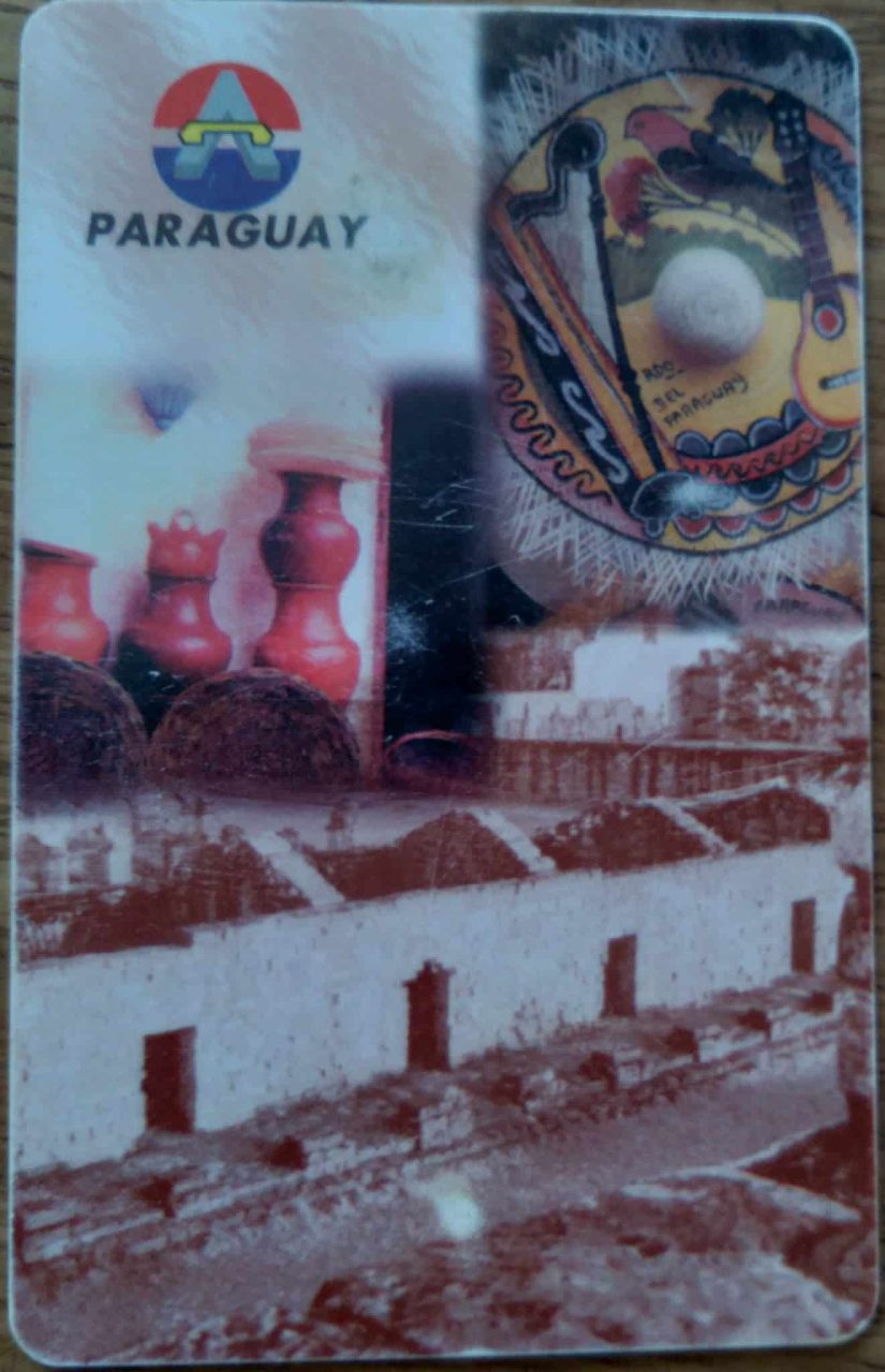 | Casa do Colecionador CTC cartão Paraguai Antelco 1998 / Cultura e símbolos.