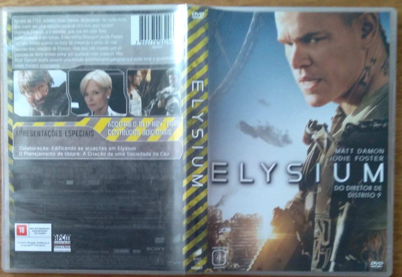 | Casa do Colecionador Dvd Sony Elysium / Ficção científica com Mart Damon.