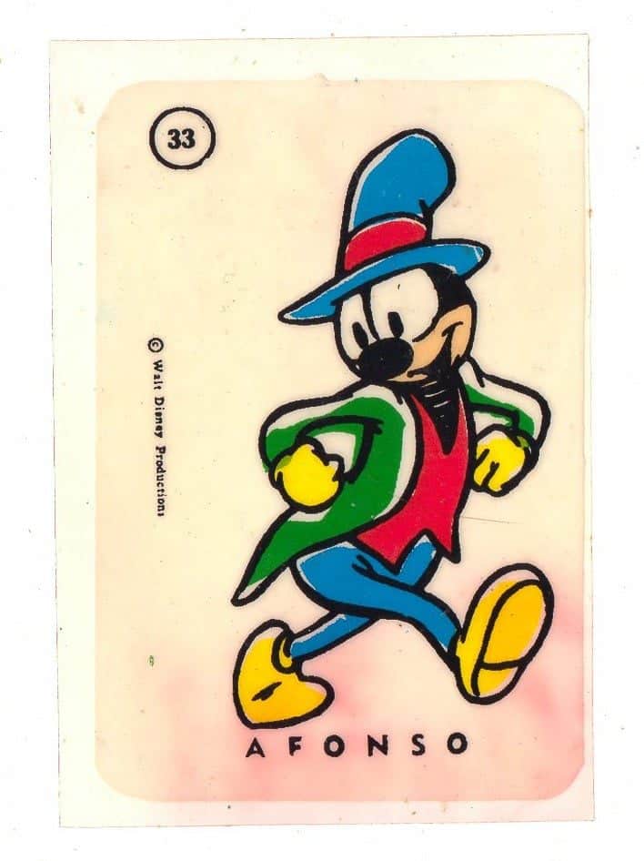 | Casa do Colecionador Figurinha Nº 33 Afonso - Coleção De Plasticos Da Editora Vecchi 1965 - Disney