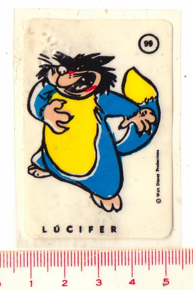 | Casa do Colecionador Figurinha Nº 99 Lucifer - Coleção De Plasticos Da Editora Vecchi 1965 - Disney